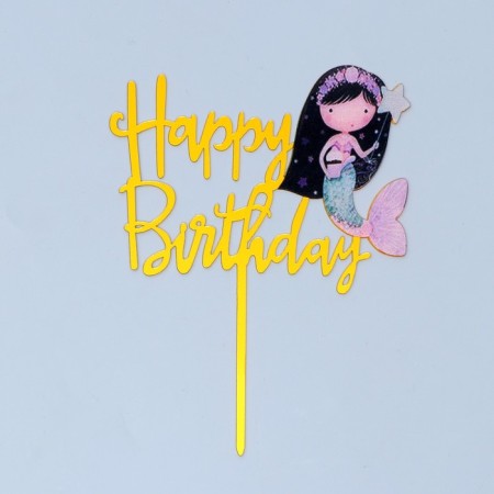 Topper "Happy Birthday. Mermaid"