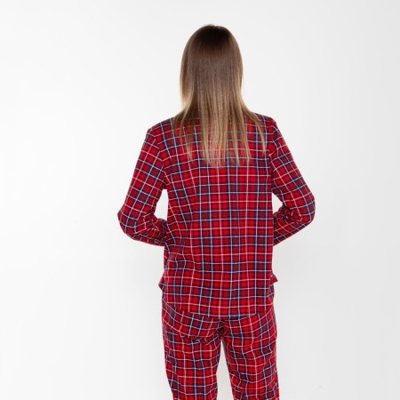 Homemade female set (fufaika/trousers), red color, size 52-7