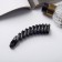 Hair Banana "Adele" stripes, 11.5 cm, silver-black