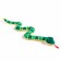 Soft toy "Snake", striped, 39 cm, green color