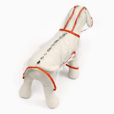 Dog raincoat, size M (DS 26, OG 38-41, Osh 40 cm), red-3
