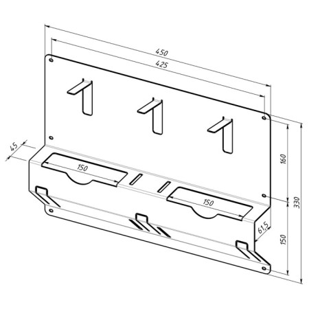 Holder for corner grinders from 115 to 125mm and detachment discs, black-3