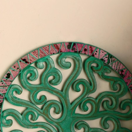 Panel wall "Tree of life" wood, glass 30 cm-1