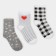 Set of women's socks (3 pairs) minku gray/white color, size 36-37