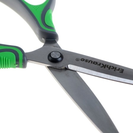 Scissors Erich Krause Megapolis Ergo, 20 cm, with an improved 4D swoops, do not rust, pens with rubber inserts, in a blist-4