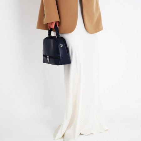 Bag Cross-Bodi with a zipper, blue color-8
