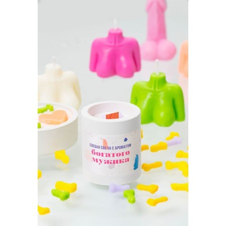 Aromatic candle Pecado BDSM "Rich Man", soy wax, gr. 50-4