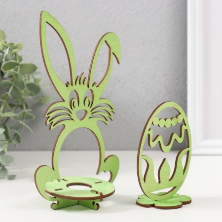 Easter decor "eggs" 6.5x4.7x9.3 cm; 9.3x6.5x17 cm (set of 5 parts) Salad-2