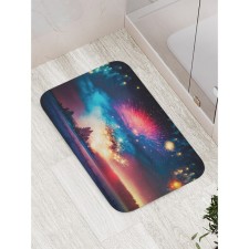 Bathroom mat “Salute in winter”, anti -slip, size 52x77 cm