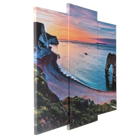The modular picture "shore at dawn" (2-25x52; 1-30x60) 60x80 cm-1