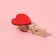 Brongs for sewing "with heart", 3.5 × 2 × 1 cm, 10 pcs, color colorful color