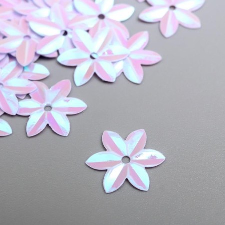 Sequins "Zlatka" 13 mm, 10 g, white