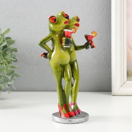 Souvenir Polystone Lac "Frogs of Girlfriend" 9,5x6.5x18.5 cm-1