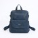 Women's backpack of artificial leather with lightning, 2 pockets, blue color