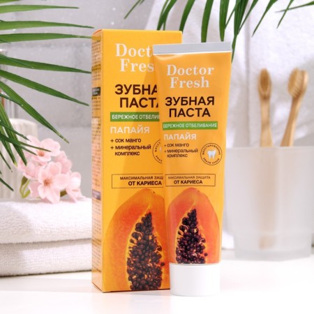 Toothpaste careful whitening of the papaya series "Doctor Fresh", 75 ml