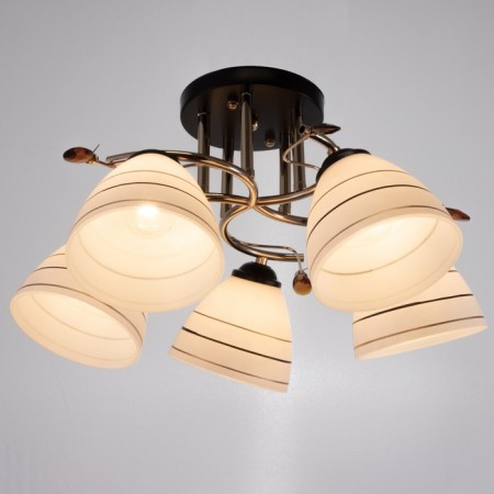 Chandelier 2016/5 E27 60W gold-black 44x44x19.5 cm Bayerlux-1