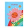 Notebook A6, 48 sheets in the cage "Flower", solid cover, glossy lamination, OFSET block 70g/m2