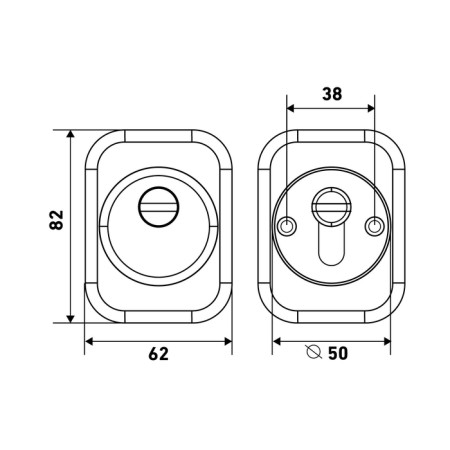 Decorative lining Bulat BND 04.08 Fort, for a cylinder mechanism, matte nickel-2