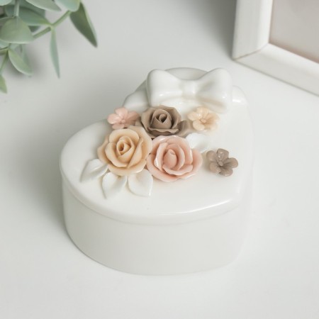 Coramics Coramics Heart "Bant and Rose" MIX 5.8x8x6.8 cm-2