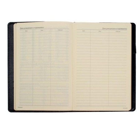 Diary Semi -dated A5, 208 PROFY sheets, reclaid leather, replaced block, gold cut, black-16