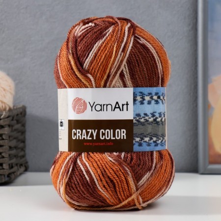 Yarn "Crazy Color" 25% wool, 75% acrylic 260m/100g (138 print)