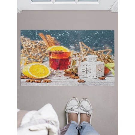 Fully rug in the hallway “The mood to warm up”, size 45x75 cm