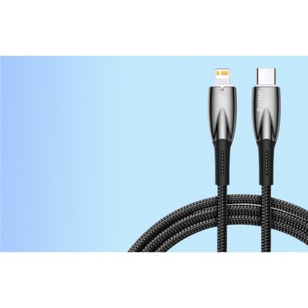Кабель Baseus, Type-C - Lightning, 20 Вт, чёрный-3