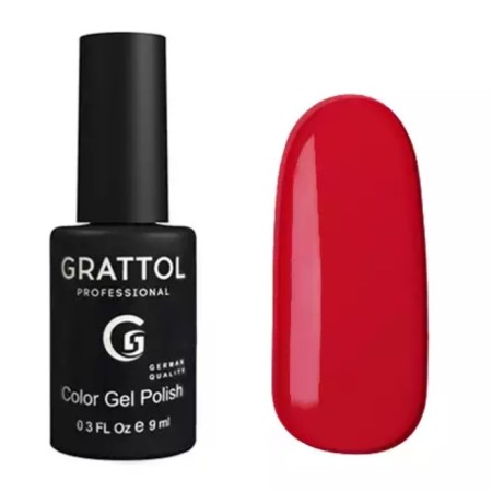 Grattol Color Gel Polish, No. 082 Cherry Red, 9 ml