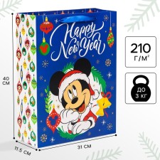 New Year. Gift package, 31x40x11.5 cm, packaging, Mickey Mouse