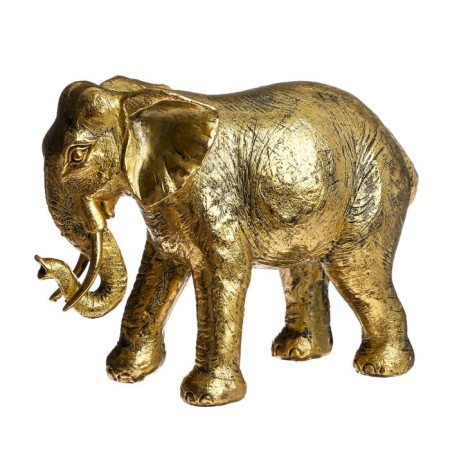 Souvenir Polystone "Golden Elephant" 16.5x23.5x9.5 cm-4