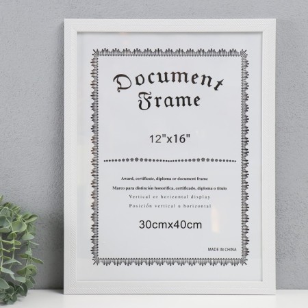 Photo frame plastic 30x40 cm "Karin" white 32.6x42.6x1 cm