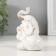 Souvenir ceramics "Elephant with heart" White with gold 5.7x7x9.5 cm