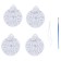 Christmas tree decoration for coloring "Joy" 4 pcs., Brush