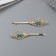 Invisible hair "Oline" (set 2 pcs) patterns, 7 cm, gold