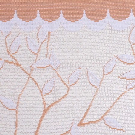 Tulle to the kitchen with a curtain tape, 250x160 cm beige color-1