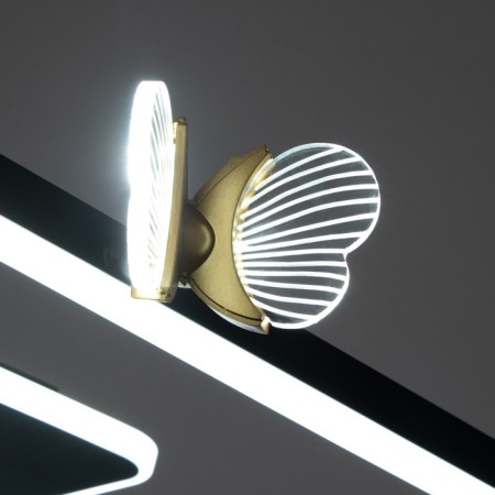 Люстра "Бабочки Тетра" 108Вт LED 3000-6000К черный 75х75х15см BayerLux-10