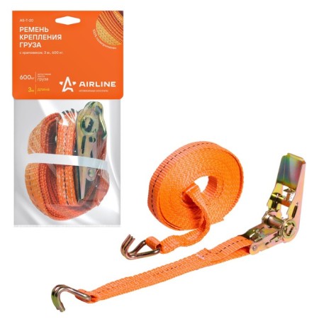 Cargo fastening belt with a ratchet 3 m, 600 kg, AS-T-20