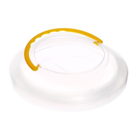 A cup for folding brushes d = 8.5 cm, with a sponge, transparent with a handle-2