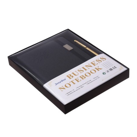 The diary is low, PVC, A5, 140 sheets in a cage, on an elastic band, with a handle, in a gift box, mix-1