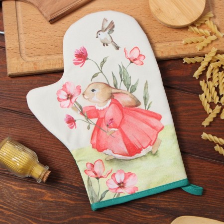 Mittens-Object Ethel "Rabbit" 20x28cm, sarzha, 100% x/l, Vatin 250g/m2