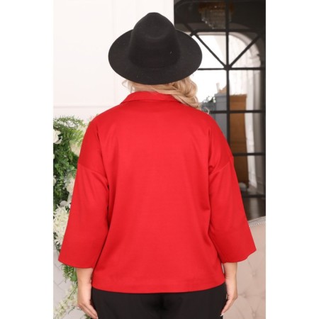 Female jacket, size 52, red color-16