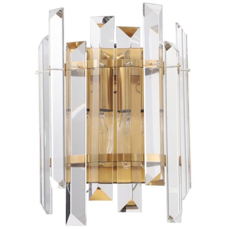 Lamp wall crystal Feeriya 2xe14 40w, size 20x11.7x27 cm, bronze color