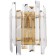 Lamp wall crystal Feeriya 2xe14 40w, size 20x11.7x27 cm, bronze color