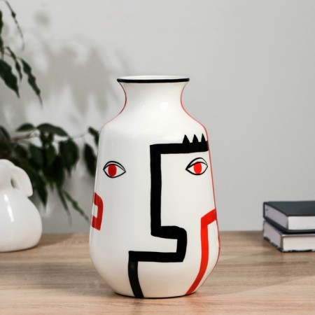 VAZ Coramics Table "Picasso" (manual painting) face, h-24 cm d-7.5 cm