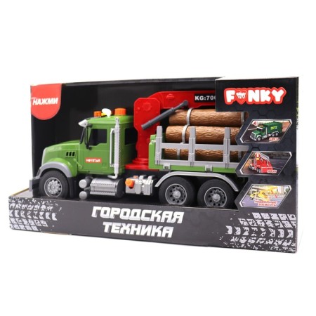 Friction Funky Toys Machine “City Technique. Truck ", friction cargo car, 37 cm-3