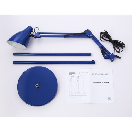 Floor lamp with a switch on the wire Ambrella Light, Floor, TR97647, E27, Blue color-3