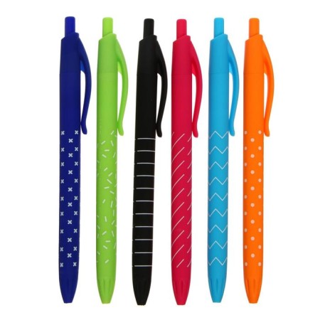 Handle Automatic Ball Vinson 0.7 mm, blue rod, oil, mix body (barcode on a piece)-1