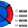 Winter Star tubing-vatter, case diameter 90 cm, blue/red color
