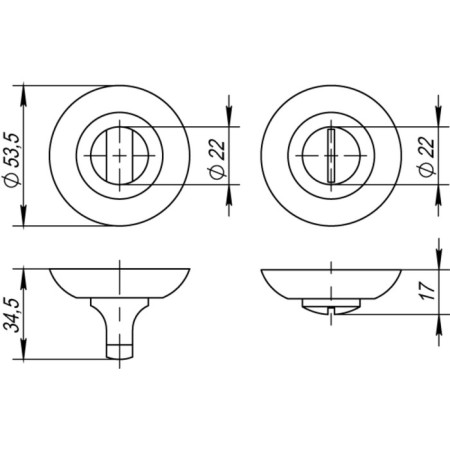 Sworplain handle Punto BK6 TL SN/CP-3, matte chromium/chrome-1
