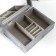 Casket wood for jewelry "Leaves on gray" 7x16.3x22.3 cm